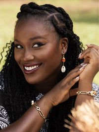 Citrus Cowrie Earrings - HUBBIQ