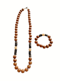 Chief Brown Jewelry Set - HUBBIQ