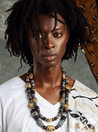 Royal Black Layered Necklace - HUBBIQ