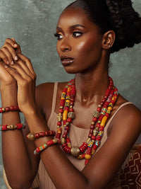 Royal Red Layered Necklace - HUBBIQ