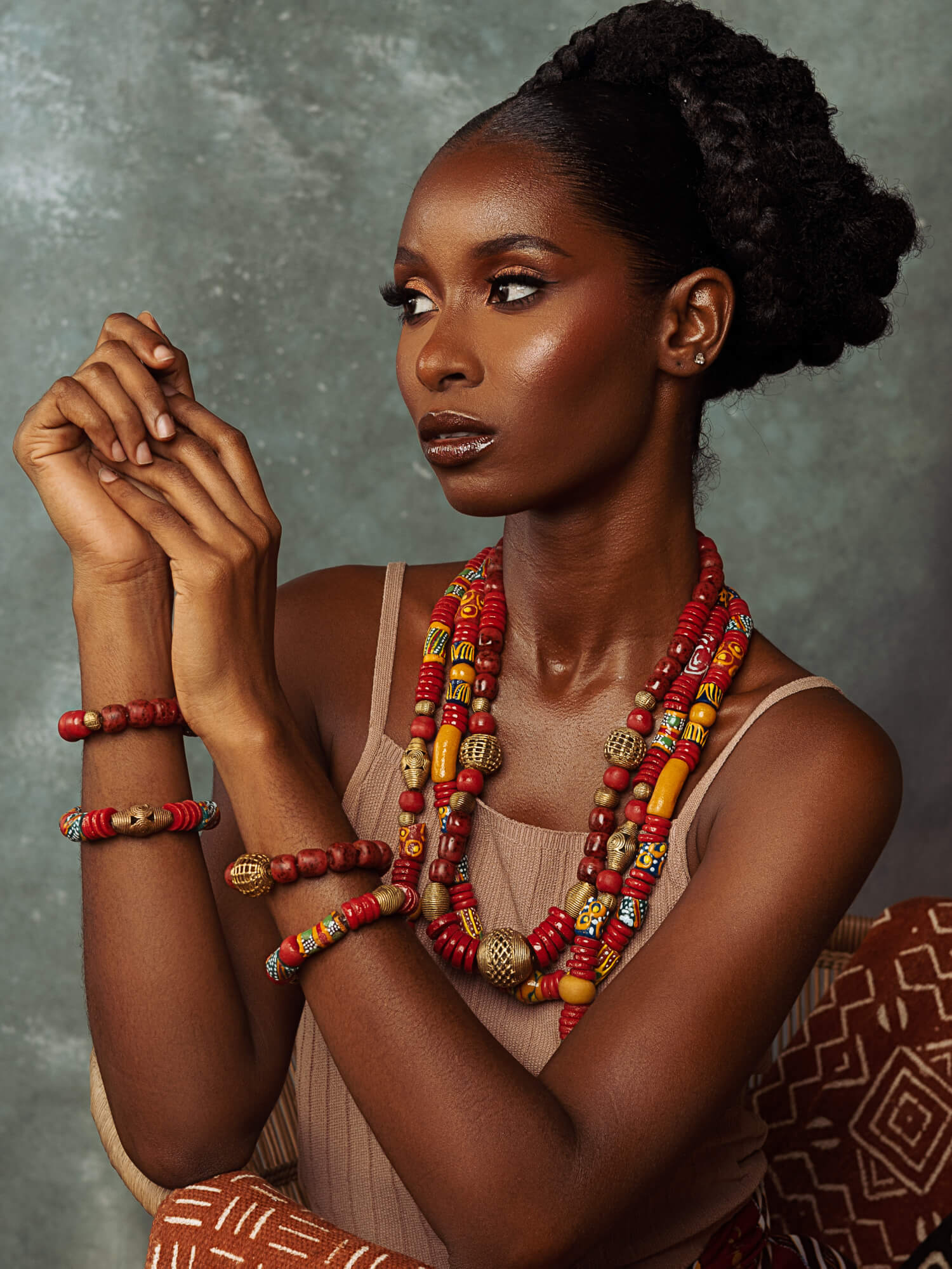 Royal Red Layered Necklace - HUBBIQ