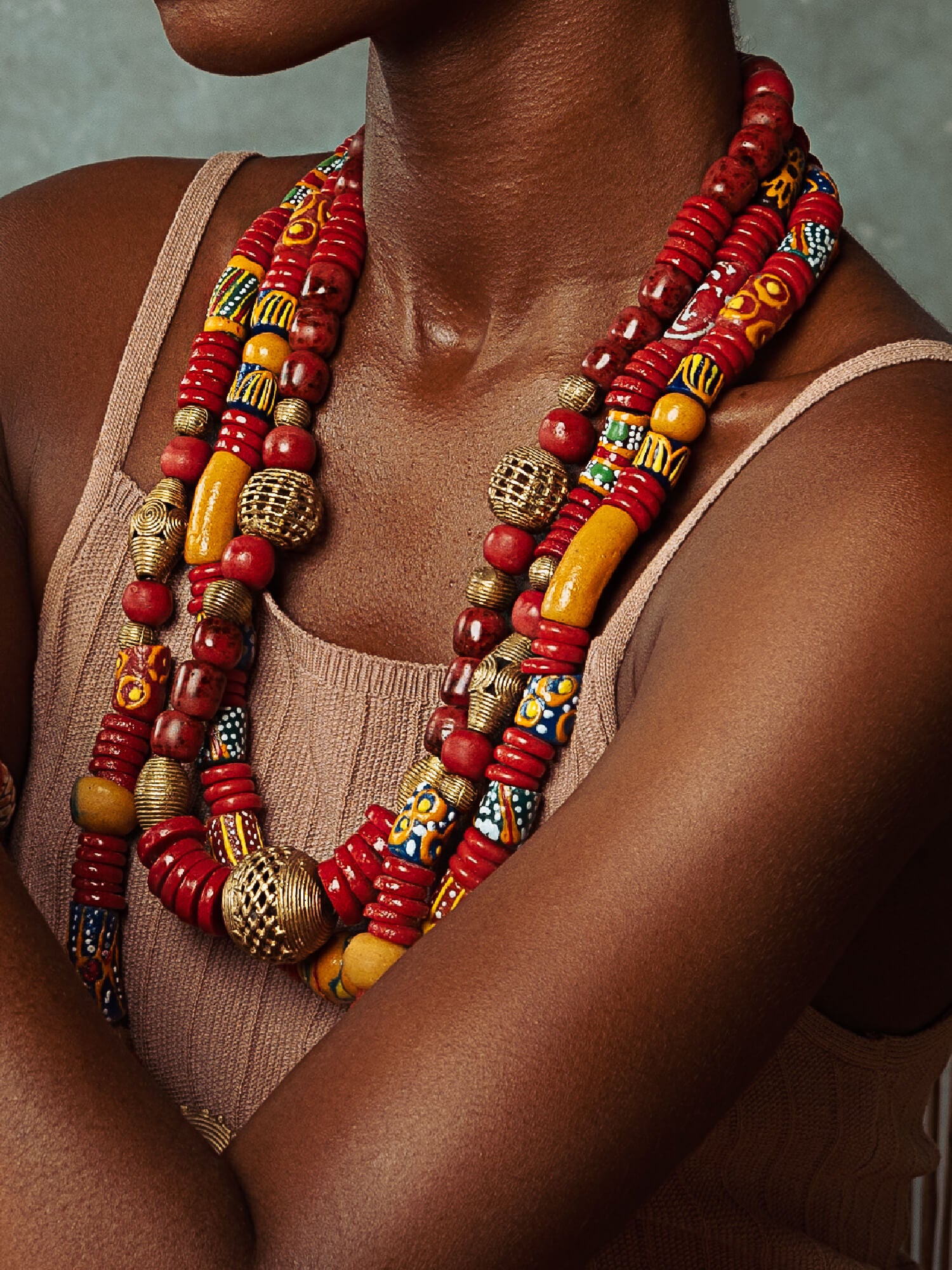 Royal Red Layered Necklace - HUBBIQ