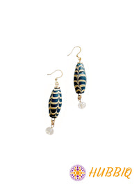 Sea Blue Fern Earrings - HUBBIQ