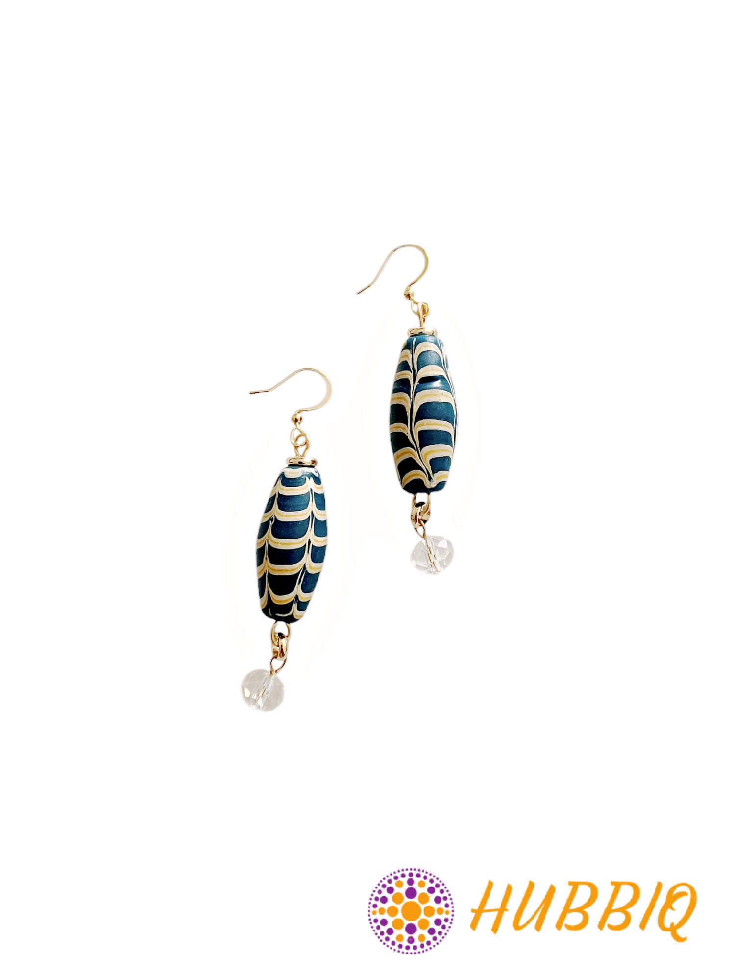 Sea Blue Fern Earrings - HUBBIQ