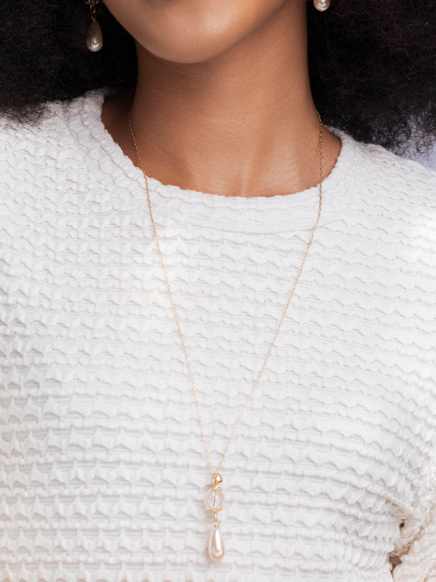 Vintage Teardrop Pearl Necklace - HUBBIQ