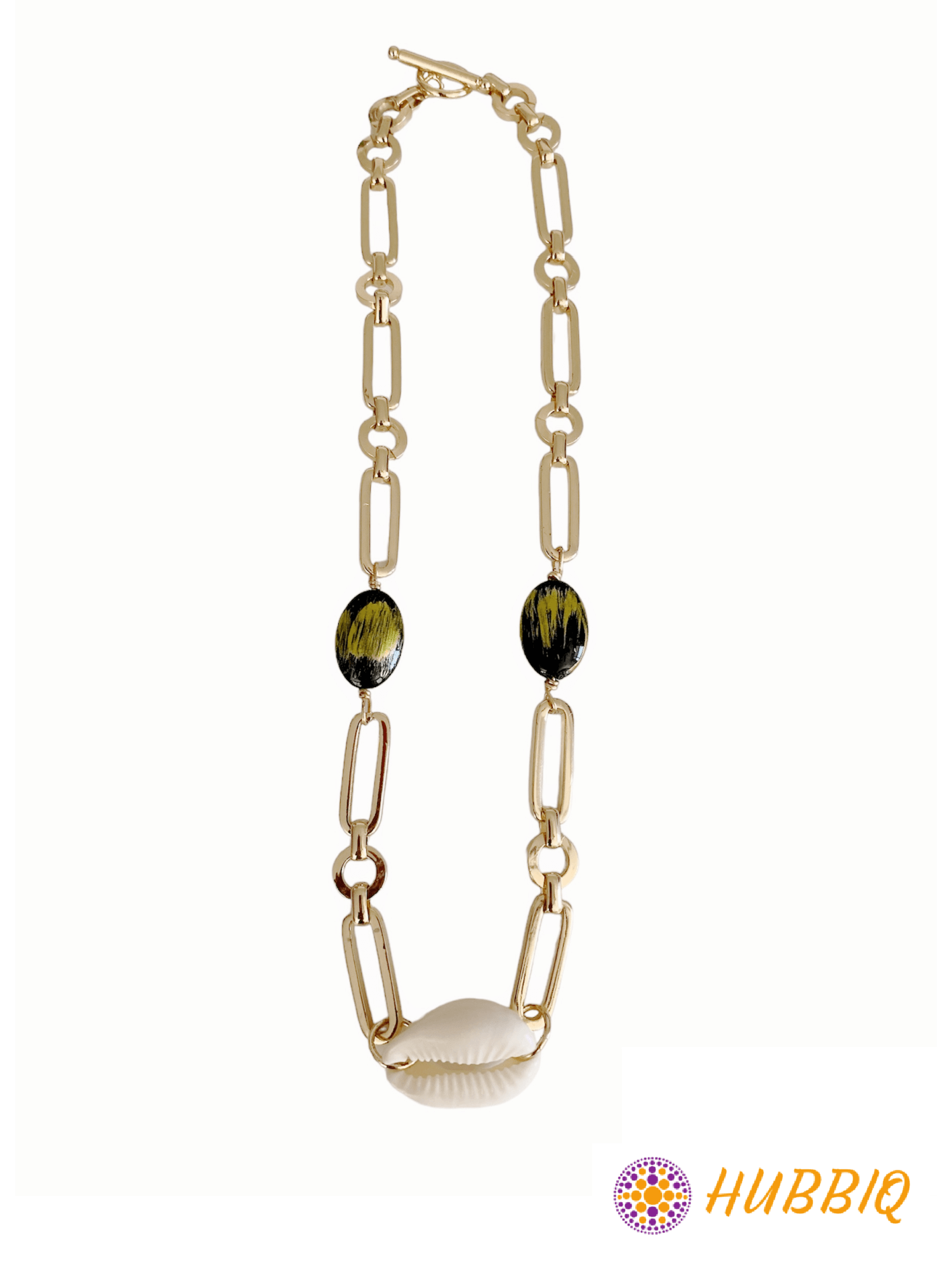 Foliage Cowrie Necklace - HUBBIQ