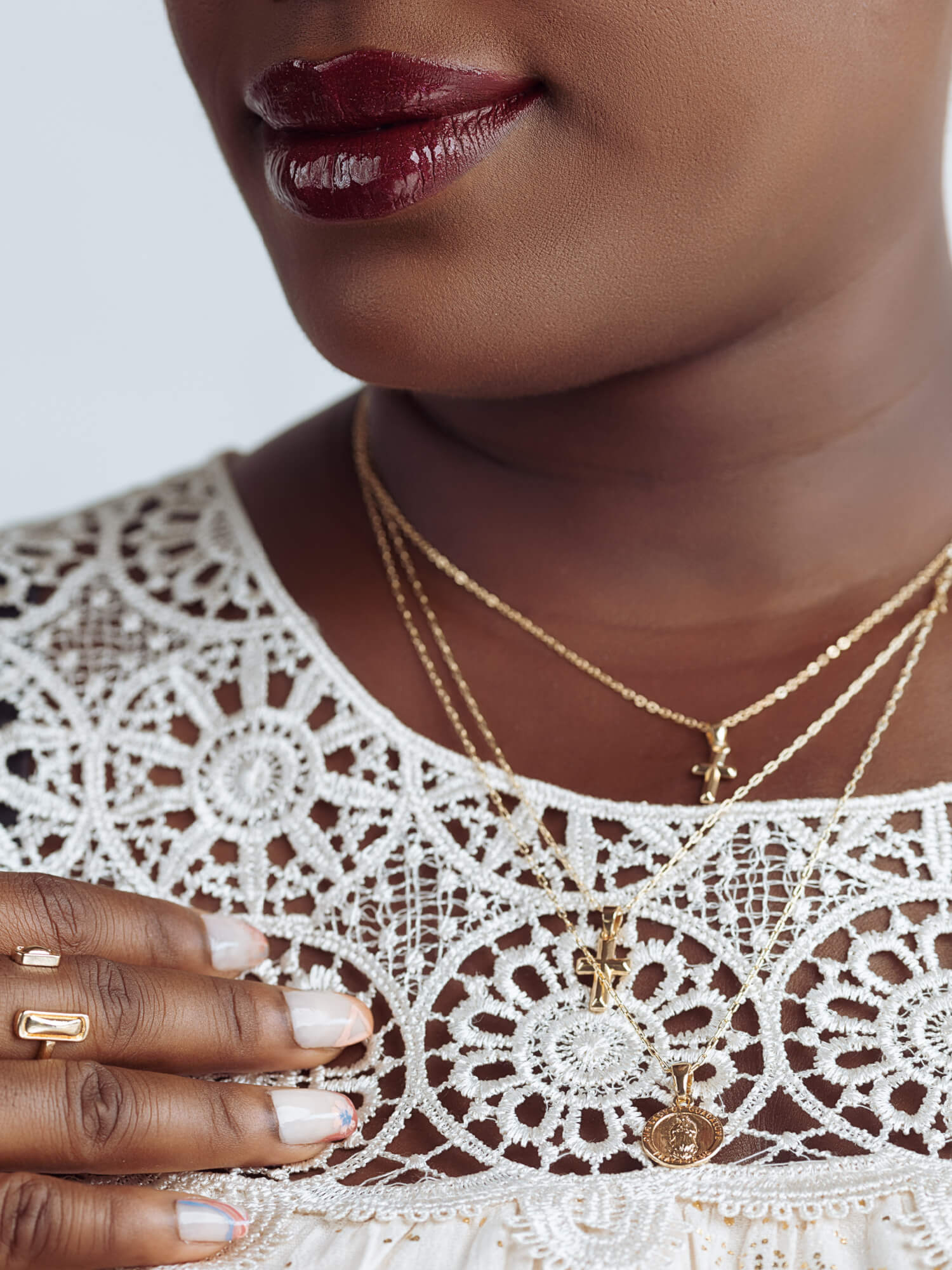 Layered Cross Necklace - HUBBIQ