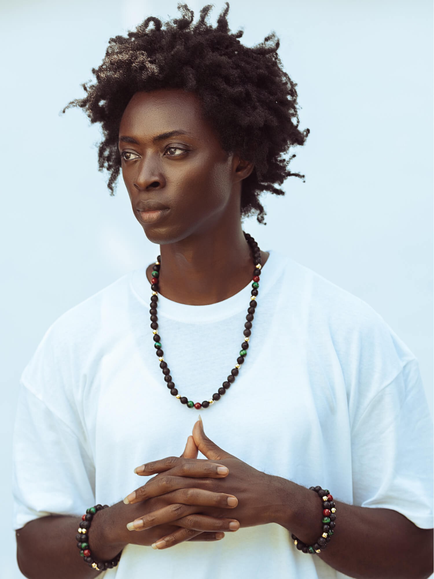 Men's Ubuntu Beaded Necklace - HUBBIQ