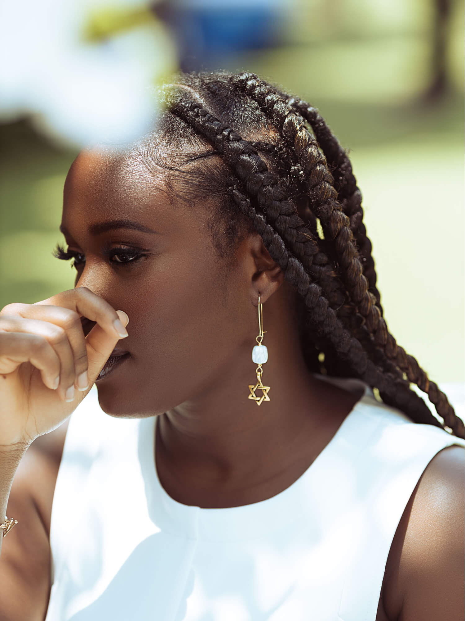 Star Of David Pearl Earrings - HUBBIQ