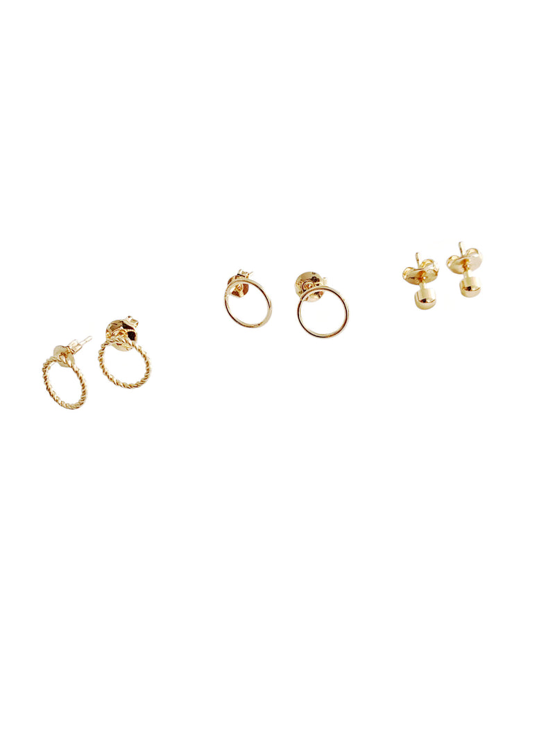 Dots Gold Studs
