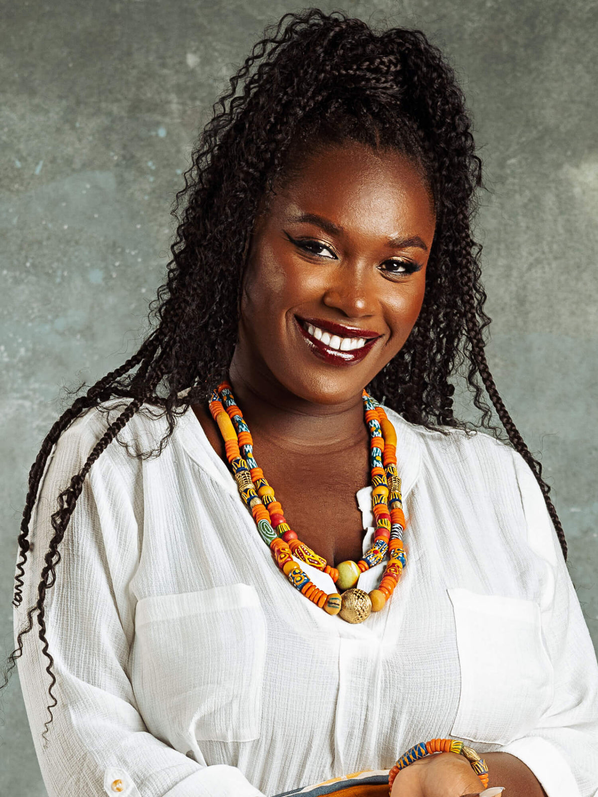 Royal Orange Layered Necklace - HUBBIQ