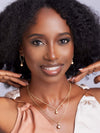 Gold Ball Drop Star Layered Necklace - HUBBIQ