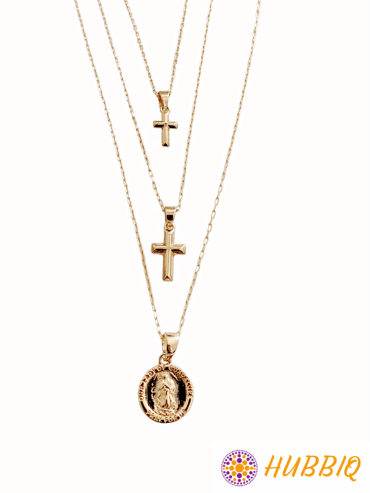 Layered Cross Necklace - HUBBIQ