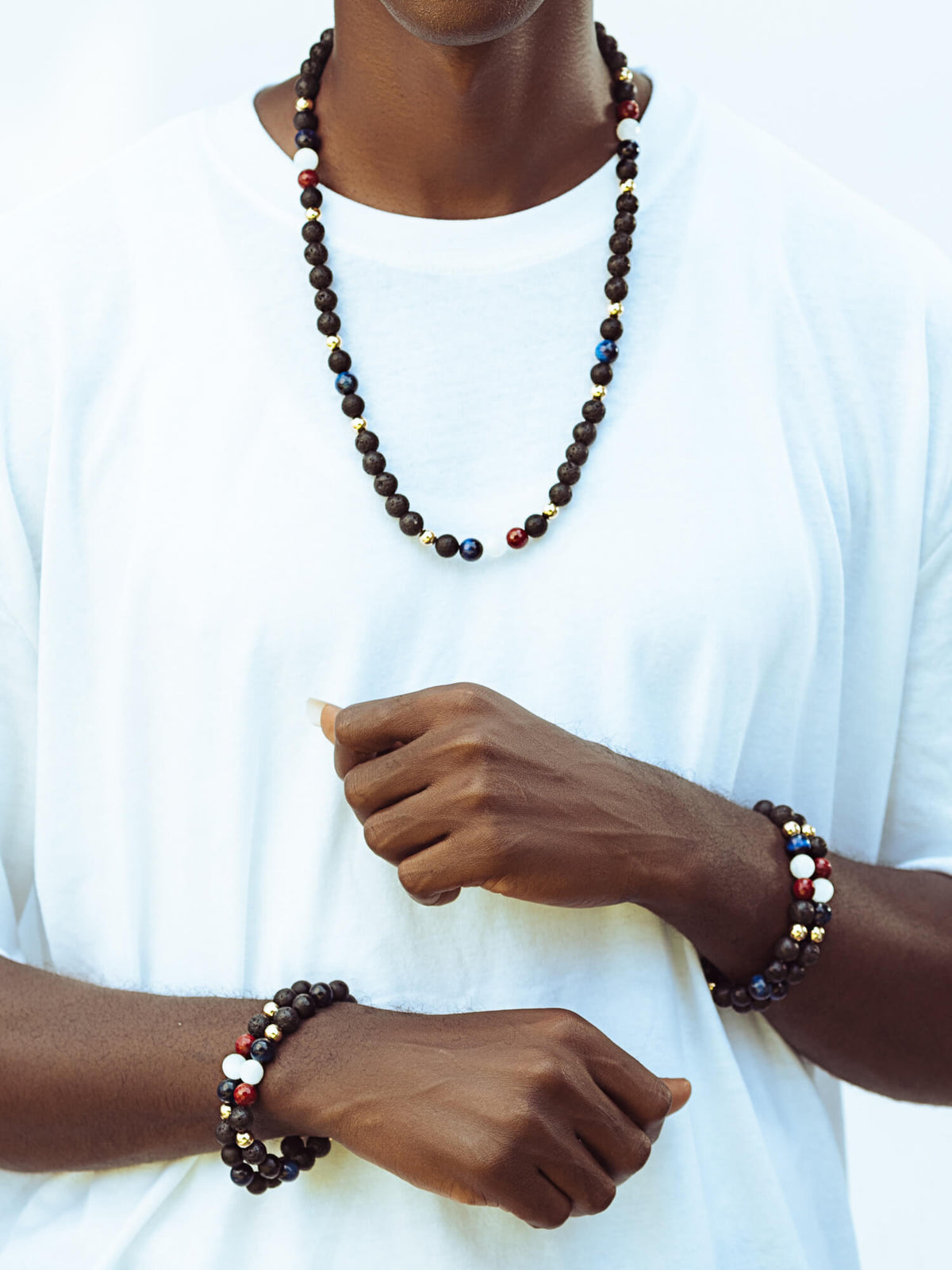 Men's Ujamaa Beaded Necklace - HUBBIQ